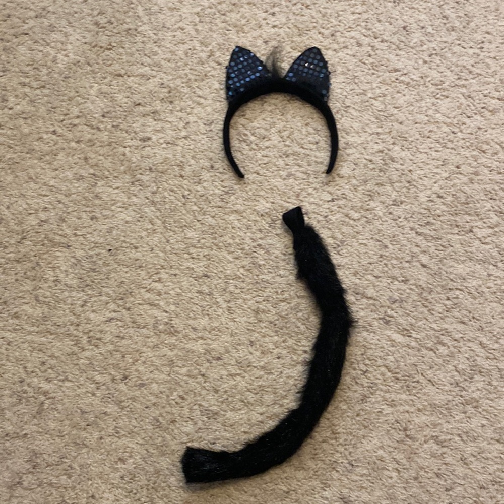 Cat ears and tail